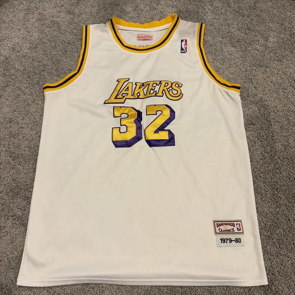 Mitchell and Ness Hardwood Classics 1979- 80 Magic Johnson Lakers Jersey Size 54